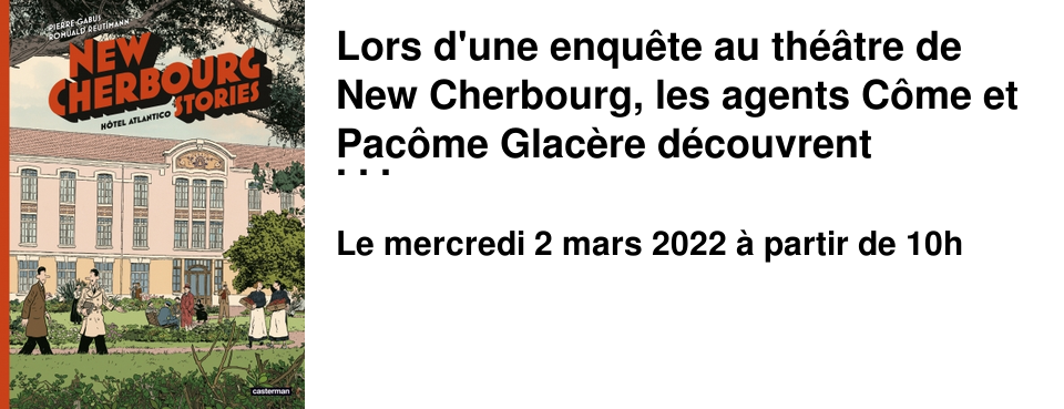 Lors d'une enqu�te au th��tre de New Cherbourg, les agents C�me et Pac�me Glac�re d�couvrent l'existence d'un trafic de faux papiers... New Cherbourg est une ville de transit pour de nombreux �trangers, et tous sont h�berg�s � l'imposant H�tel Atlantico... Myst�re, vaudeville et relations diplomatiques sont au programme de ce nouvel album ! 