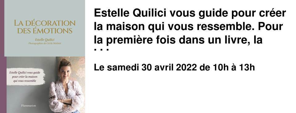 Estelle Quilici vous guide pour cr�er la maison qui vous ressemble. Pour la premi�re fois dans un livre, la d�coratrice d'int�rieur, explique de mani�re tr�s pratique comment lier la gestion de nos �motions � notre fa�on de d�corer, d'am�nager notre maison... comment, � travers le processus des �motions ressenties, nous cr�ons notre � int�rieur. 