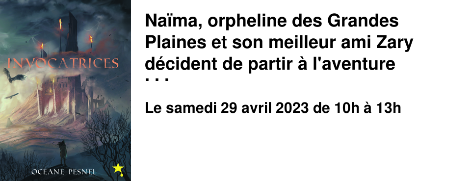 Na�ma, orpheline des Grandes Plaines et son meilleur ami Zary d�cident de partir � l'aventure lorsque la famine s'installe au village. Mais ils ne s'attendent pas � tout ce qu'ils vont vivre, ce dictateur fou qui fait r�gner la terreur en Talmatie, cette cruelle sorci�re toute-puissante, la Grande Invocatrice... Oc�ane Pesnel est n�e en 1988 � Cherbourg. Ancr� dans le genre de la fantasy et accordant une large place aux femmes et � la nature, Invocatrices est son premier roman.