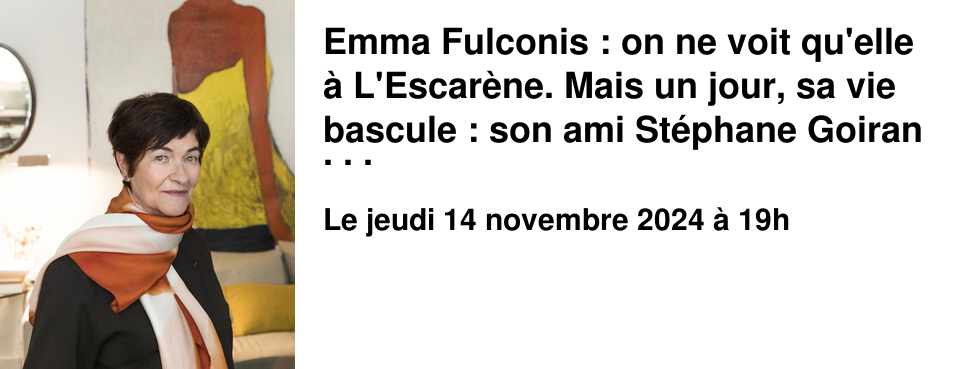 Emma Fulconis : on ne voit qu'elle � L'Escar�ne. Mais un jour, sa vie bascule : son ami St�phane Goiran l'invite chez lui. L�, � peine la porte franchie, un chien �norme se jette sur elle, et lui lac�re la jambe. Il fallait le talent de Maryline Desbiolles, convoquant la parole des villageois pour nous mener sur le chemin d'une aveuglante r�alit� : celle d'un pays o� les blessures de la guerre d'Alg�rie sont tapies dans les m�moires. Prix litt�raire � Le Monde � 2024. Maryline Desbiolles vit dans l'arri�re-pays ni�ois. Autrice d'une %u0153uvre importante, essentiellement romanesque, elle a rejoint le catalogue de Sabine Wespieser �diteur en 2023.