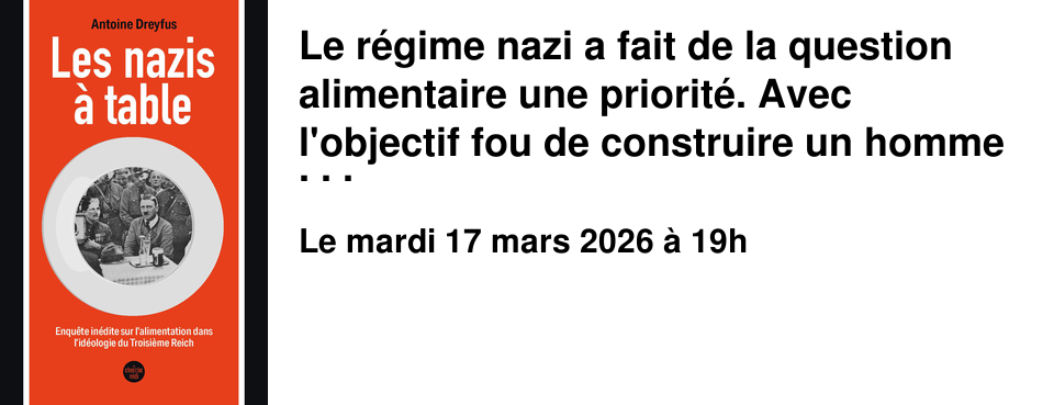 Le r�gime nazi a fait de la question alimentaire une priorit�. Avec l'objectif fou de construire un homme nouveau, aryen, en bonne sant�, les nazis ont � purifi� � la table. En creusant de mani�re in�dite et tr�s document�e ce sujet de l'alimentation sous le Troisi�me Reich, Les nazis � table propose un regard neuf et passionnant sur ces ann�es tragiques. Antoine Dreyfus est journaliste. Ancien grand reporter pour la presse �crite, il est aussi r�alisateur de documentaires et auteur de plusieurs essais.