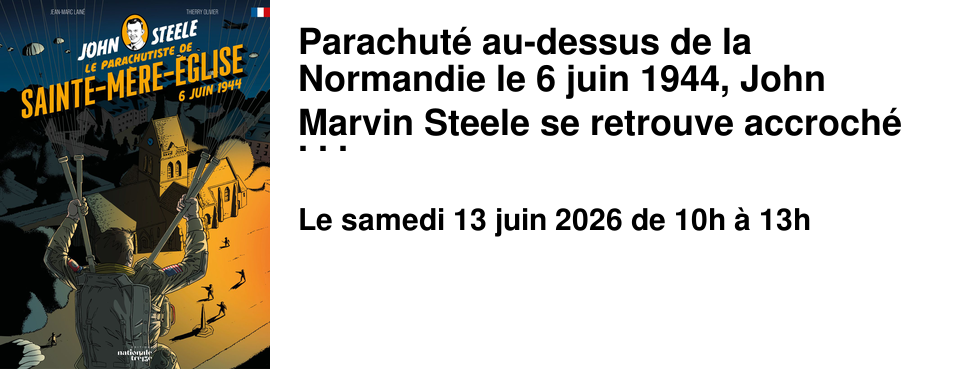 Parachut� au-dessus de la Normandie le 6 juin 1944, John Marvin Steele se retrouve accroch� au clocher de Sainte-M�re-�glise avant d'�tre fait prisonnier par les Allemands puis de s'�vader. Il est aujourd'hui le h�ros d'une bande dessin�e, la premi�re � lui �tre consacr�e, �clairant son destin singulier. 